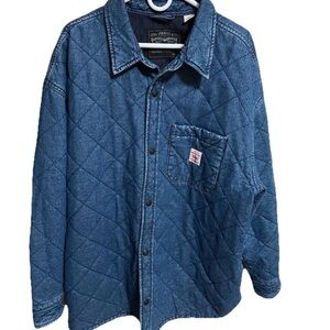 Levi's Parkside Overshirt Quilted Blue Denim/Doom Stone XL Oversized Streetwear